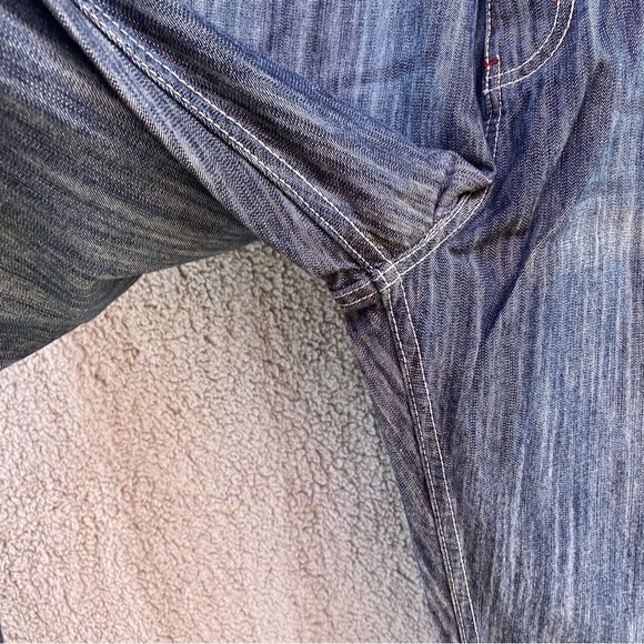 Vintage Koman Baggy Embroidered Straight Leg Skater Jeans Sz 36 - Picture 5 of 15